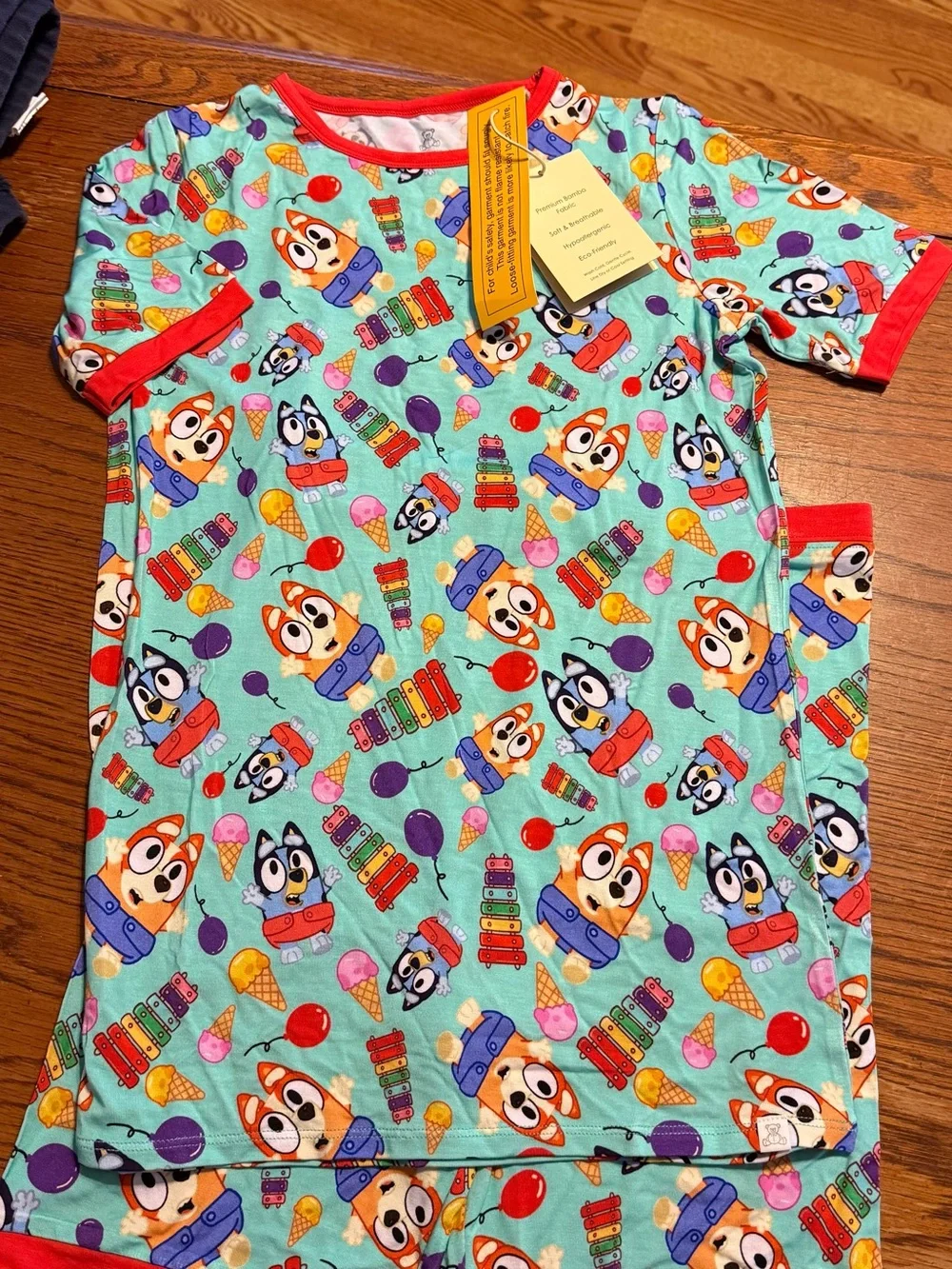 Little Snuggles Boys Girls Size 12T Bluey Bamboo Two Piece Pajamas New NWT